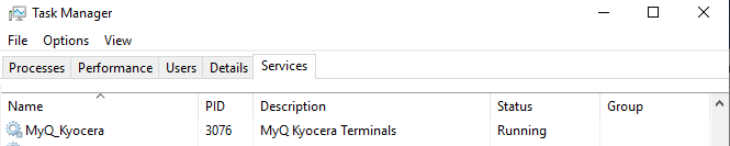 Kyocera Service in Windows