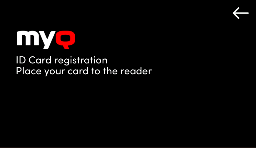 ID Card registration on the terminal