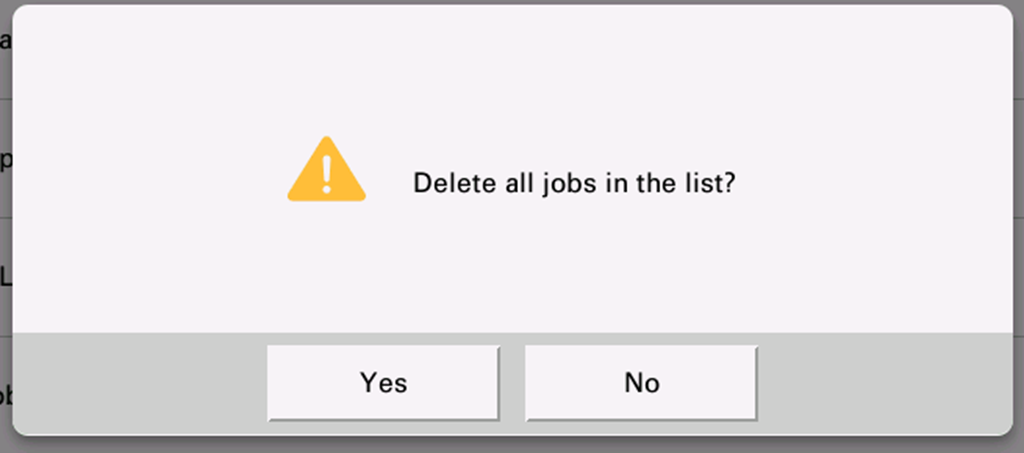delete all jobs in list