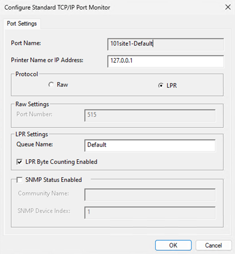 Printer driver settings