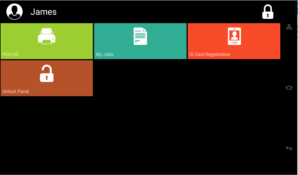 MyQ Sharp Luna embedded Top Menu