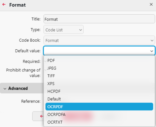 OCR profiles examples in the Easy Scan format parameter