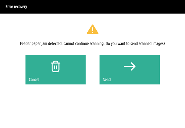 Feeder paper jam error