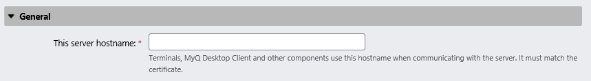 Server hostname setting