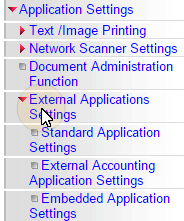 4.5 web UI - Opening external application settings