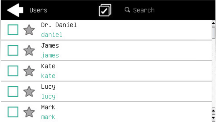 Selecting a user's folder on the terminal example