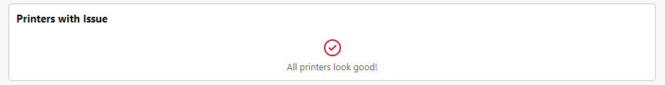 Printers with issue widget