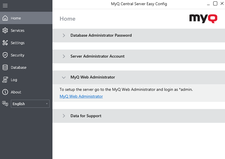 MyQ Central Easy Config - Home tab