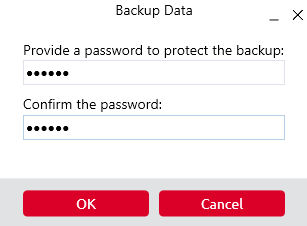 Backup password prompt