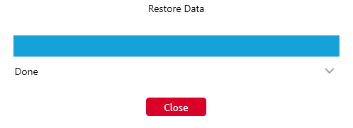 Restore Data done