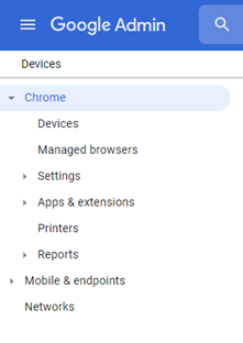 Google Admin Console - Device Management