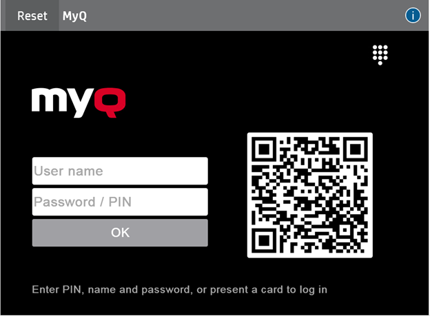 Login via QR code on the terminal