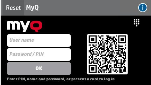 Login via QR code on a 4.3 screen