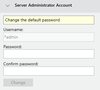 Changing the default admin password in MyQ Easy Config