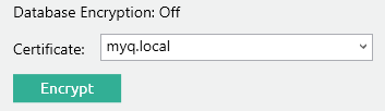 Encrypting the database in MyQ Easy Config