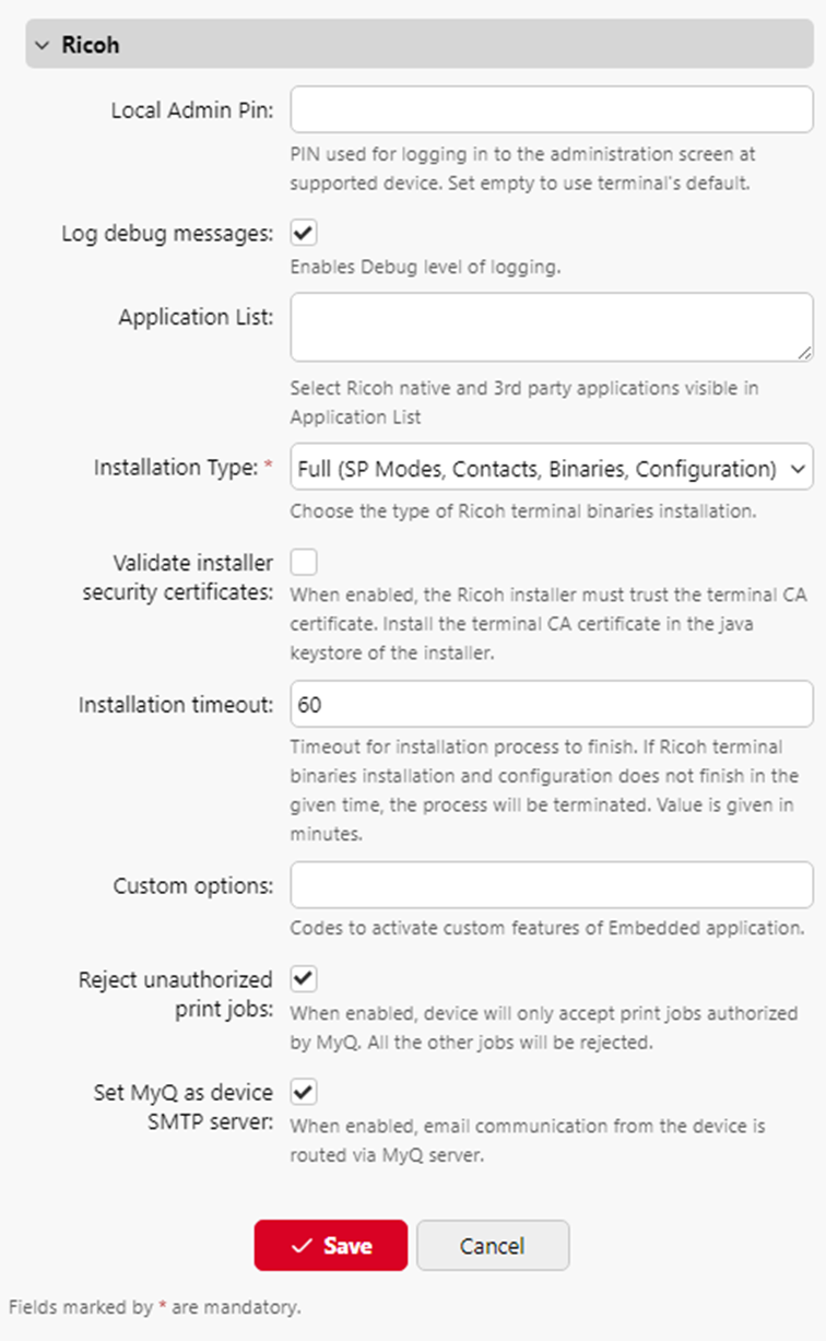 ricoh configuration settings