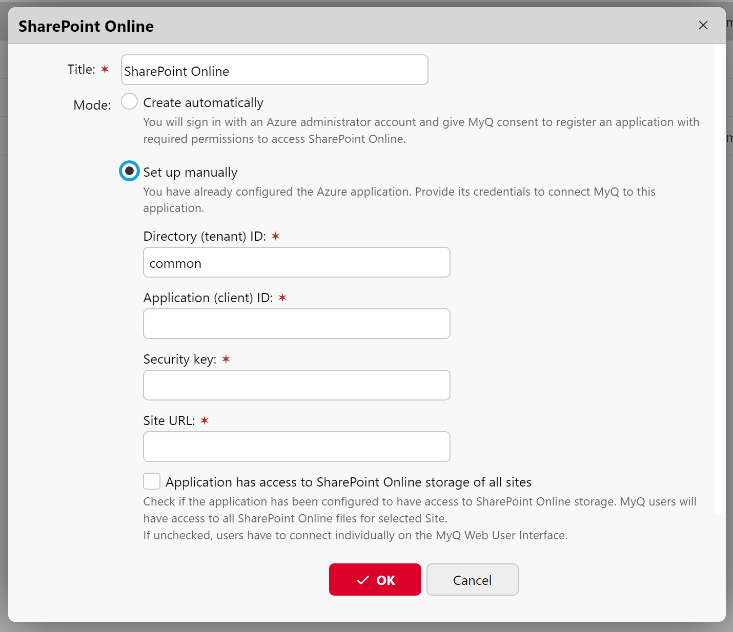 SharePoint Online -  set up manually