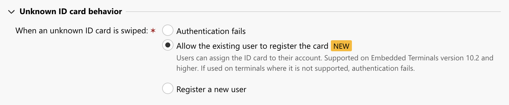 Defining the behavior of Unknown IDs