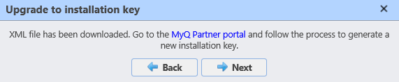 Go to partner portal prompt