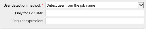 Detect user from the job name setting and related options