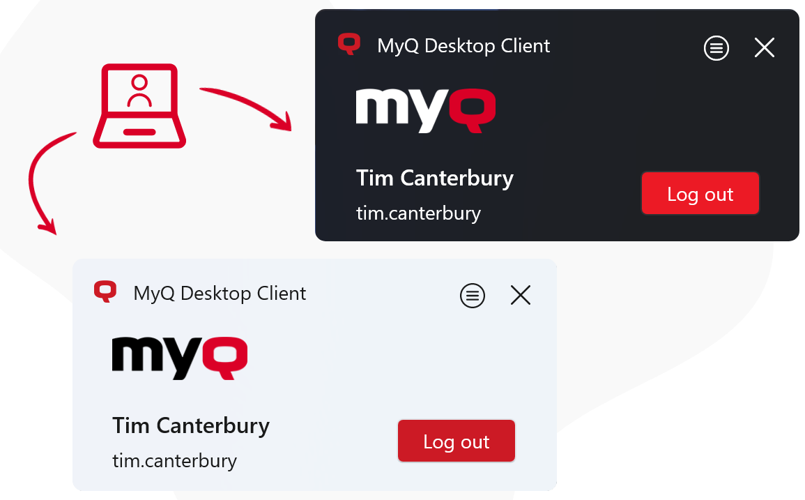 MyQ Desktop Client login