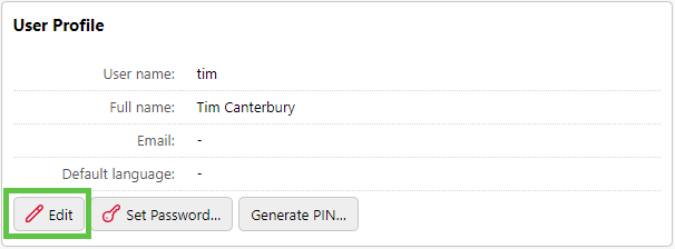 Editing your user profile