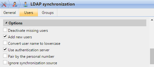 Use authentication server option during LDAP sync