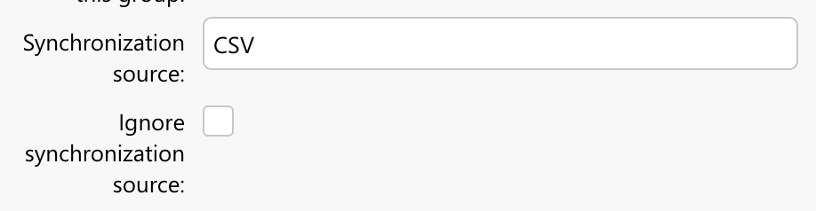 Synchronization source field