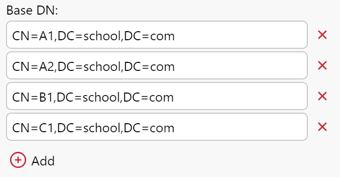 Selecting user groups via Base DN