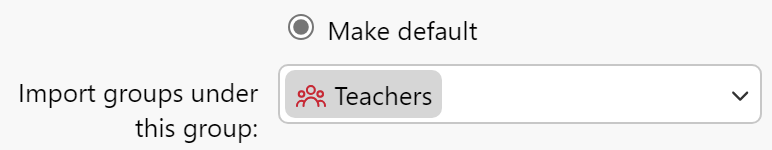 Import groups under this group menu