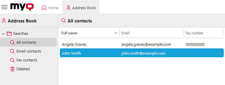 Address Book - contacts