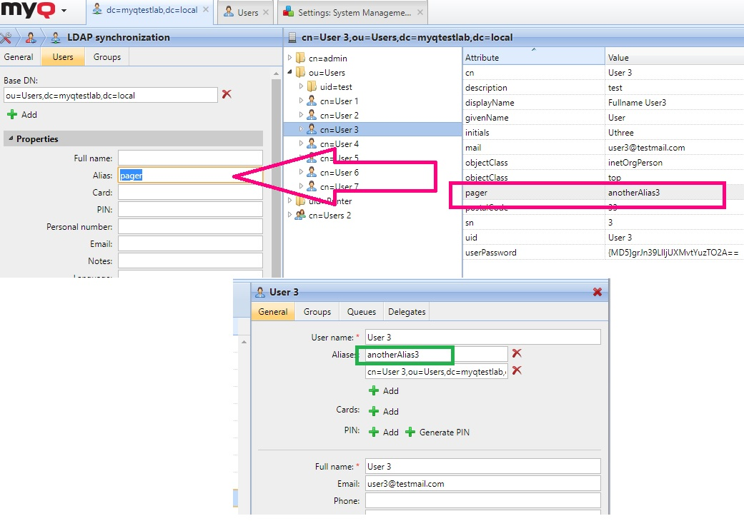 creating Aliases attribute