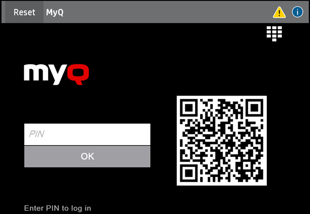 Login via QR code on the terminal