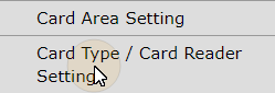 5 web UI - Opening card type - card reader settings