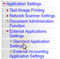 4.5 web UI - Opening standard application settings