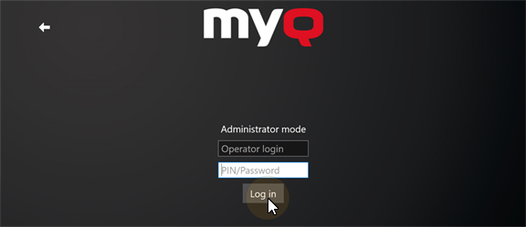 Administrator mode login