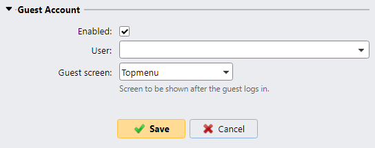 Guest account settings