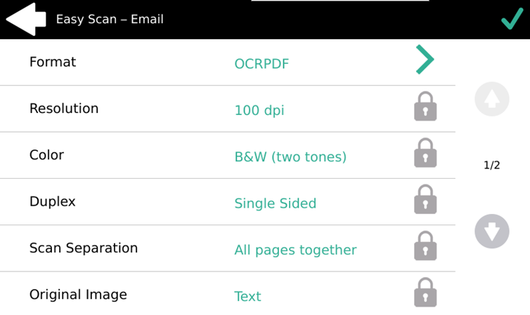 Selecting an OCR format