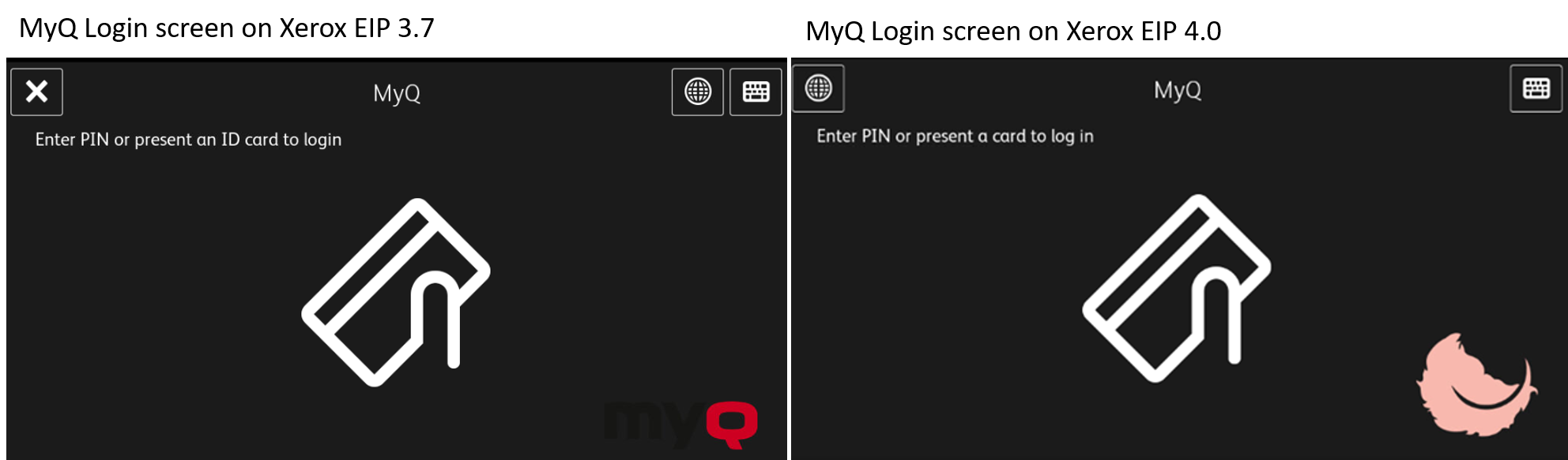 MyQ Login screen on EIP 3.7 and 4.0