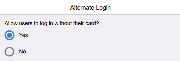 Alternate Login setting on the EIP 3.7 web UI