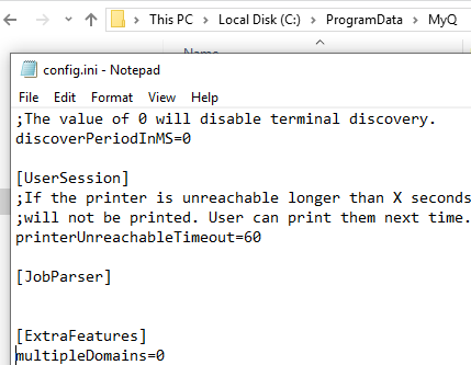 config.ini file
