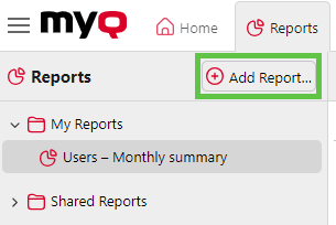 Adding a new Report