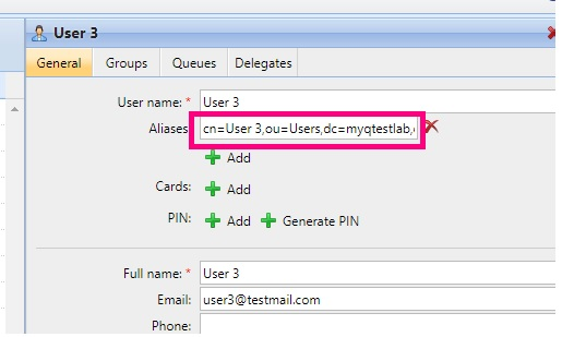 Aliases field