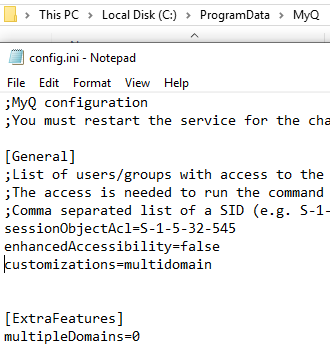 config.ini file