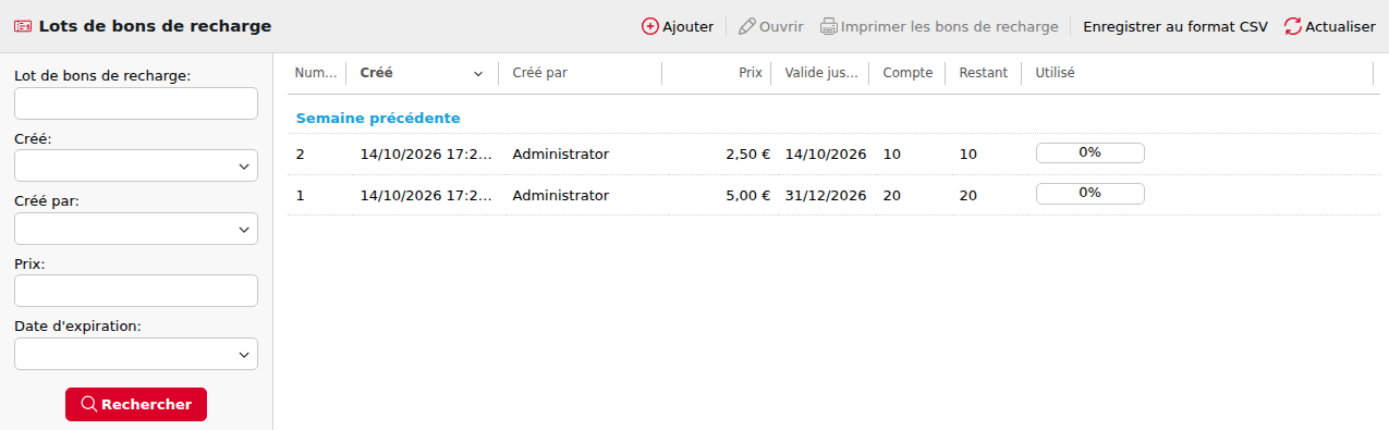 Rexcharge De nombreux bons de recharge | MyQ X Server (Print Server) | MyQ X Help ...