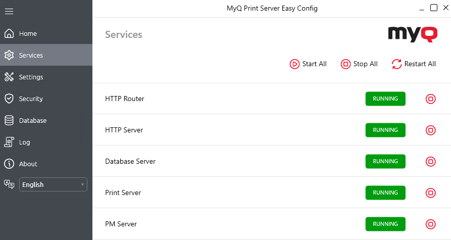 Onglet « Easy Config Services » | MyQ X Server (Print Server) | MyQ X ...