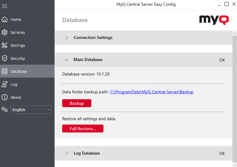 Easy config - database